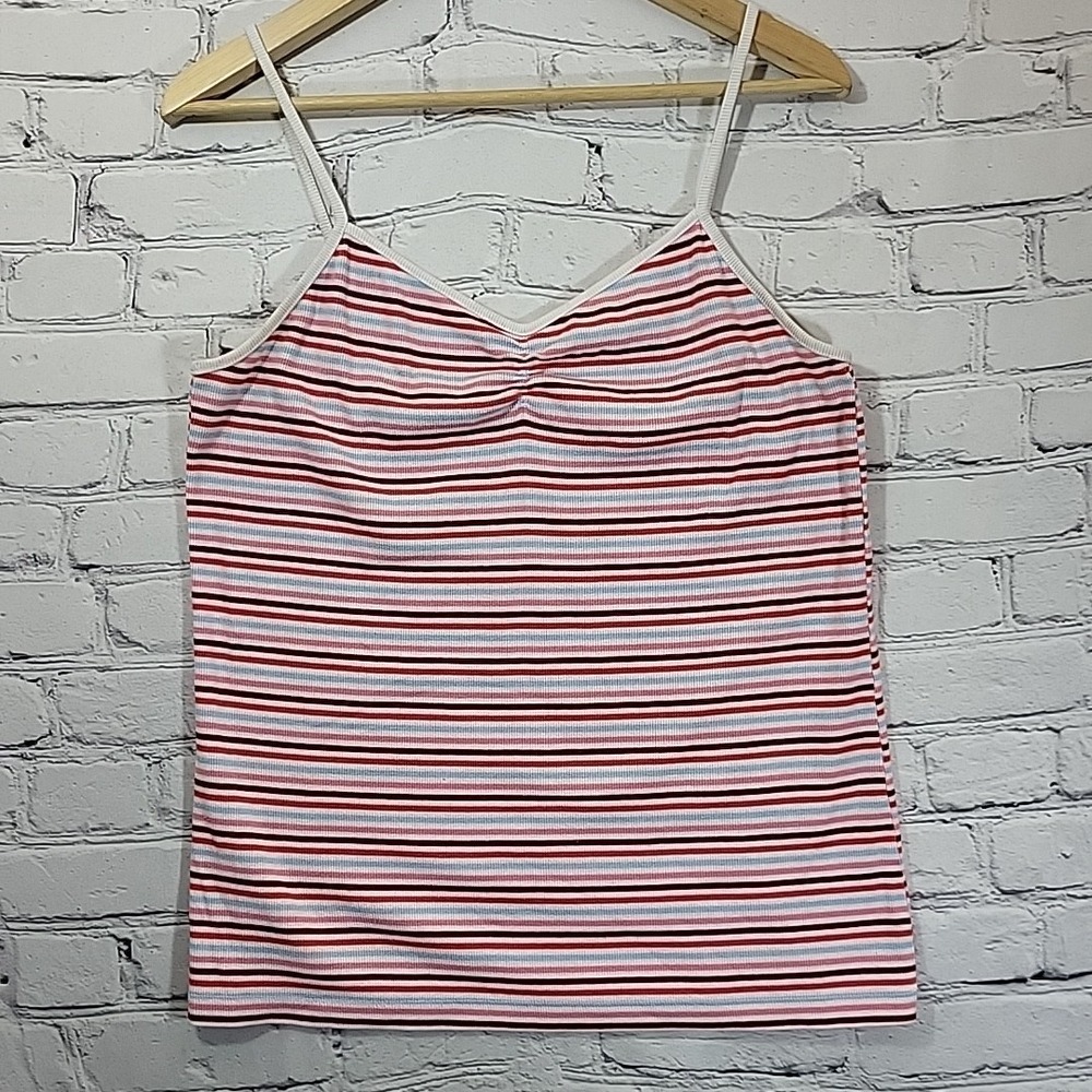 No Boundaries‎ Y2K Striped Cami Tank Top Size XXL Sweetheart Coquette